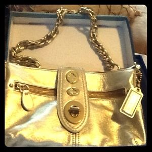 Limited Edition Metallic Gold Coach Bag