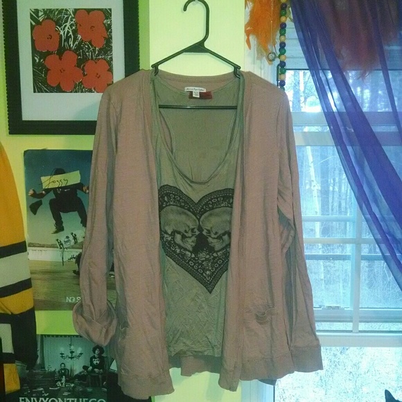 Dusty rose boyfriend cardigan