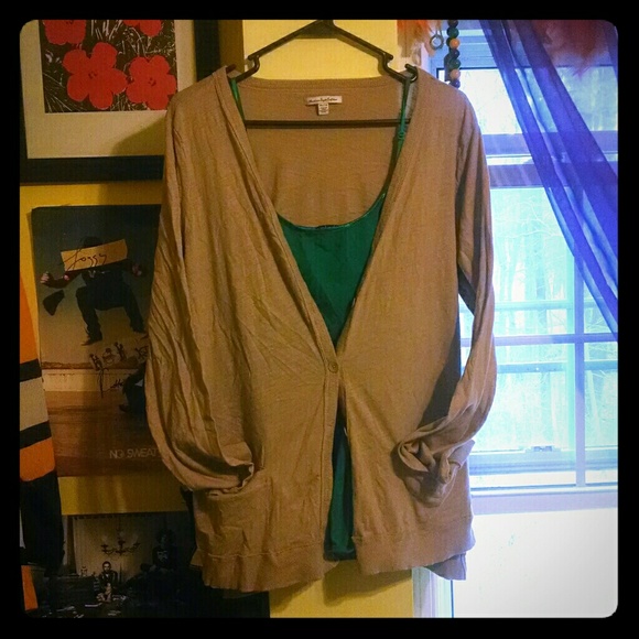 Camel colored boyfriend cardigan