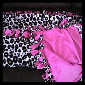 Custom Cheetah Tie fleece Blanket 😼🙀