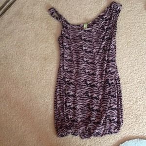 A zebra print dress