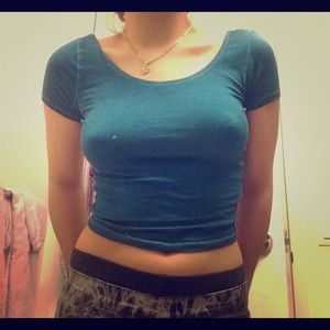 Turquoise crop top