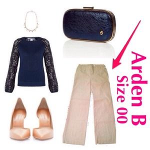 Arden B White Pinstriped Dress Pants Size 00