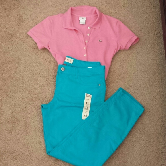 Final pricw Aqua blue skinny stretch pants