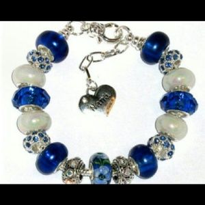Trinity bracelet (blue heart)