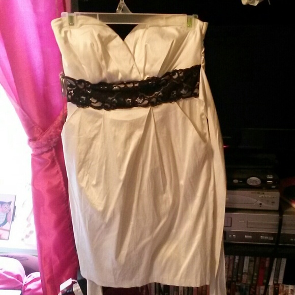 cream colored dress