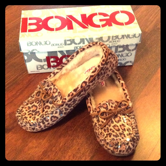 NWT Bongo 9.5 leopard slide on shoes💛🐆