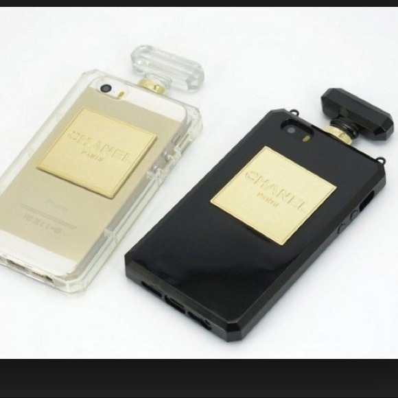 Chanel iphone perfume cover in black
