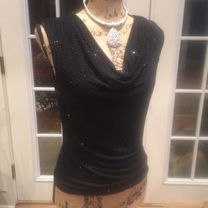 Black glitter top size medium