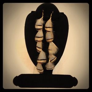 Feather earrings  NWOT