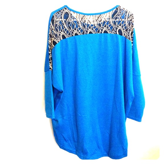 - teal hi lo blouse -