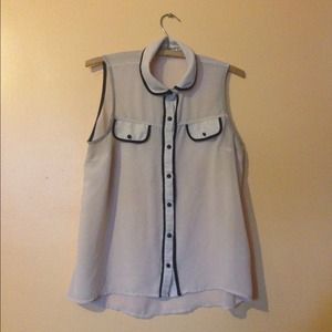 Cream chiffon top