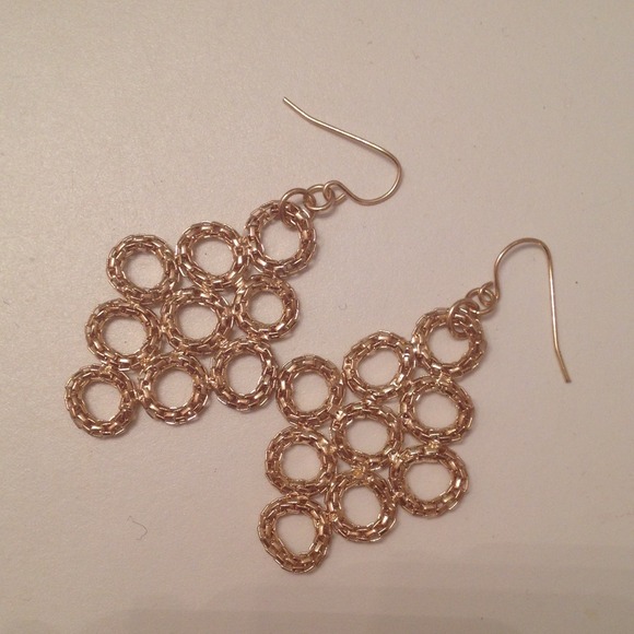 Gold fashion earrings
