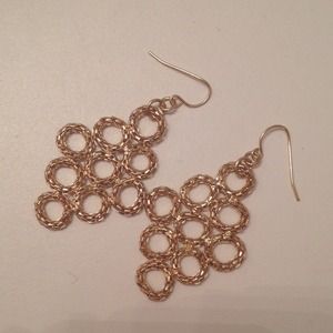 Gold fashion earrings