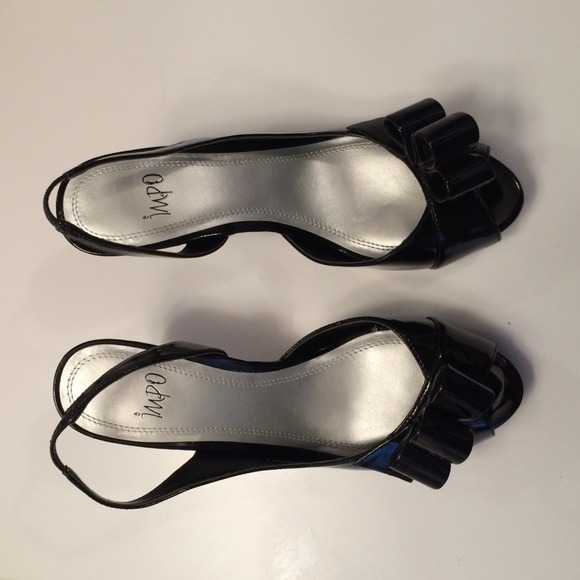 Impo Black Bow Slingback - 7.5