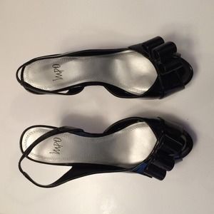 Impo Black Bow Slingback - 7.5