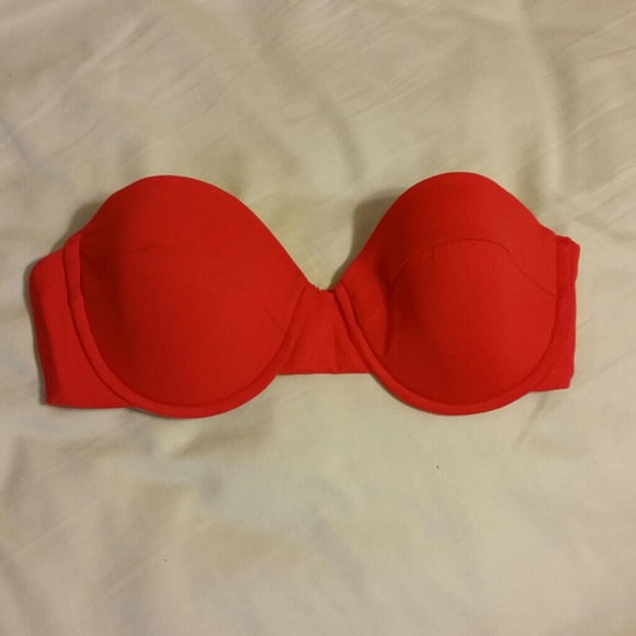 Strapless orange LSpace top