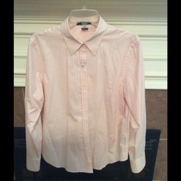 Pink + white striped Ralph Lauren Lrg Woman's
