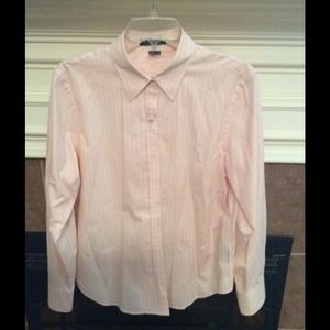 Pink + white striped Ralph Lauren Lrg Woman's