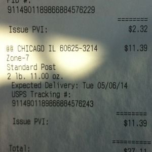 Tracking receipt!