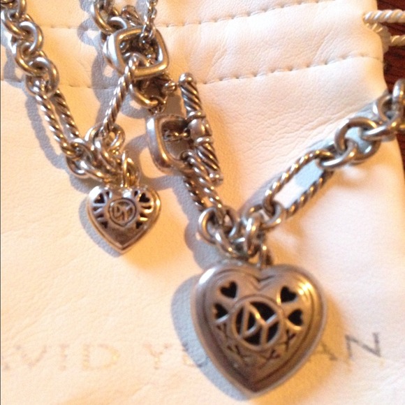 David Yurman Figaro Heart Necklace & Bracelet Set - Picture 4 of 4
