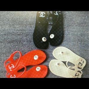 Red jelly bean chanel sandal size 40