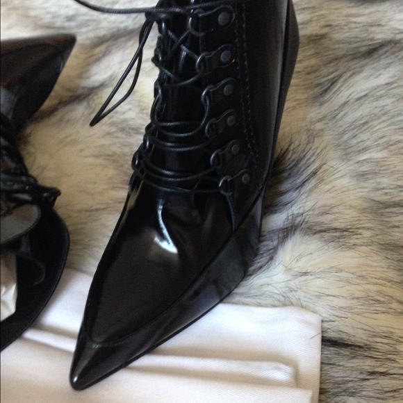 Derek Lam Patent Bootie Wedges 6.5 - Picture 2 of 4