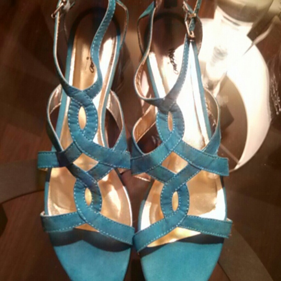 Blue sandals