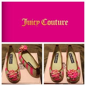 Juicy Couture Gianna Pink & Hemp Flower Flats  7