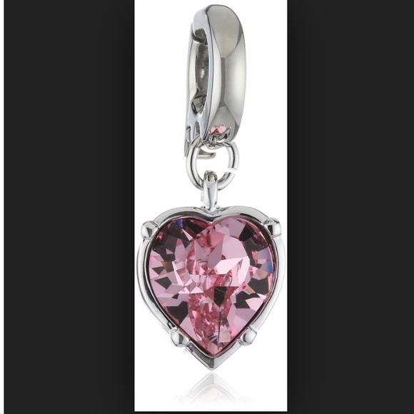 Swarovski Pink Heart Charm