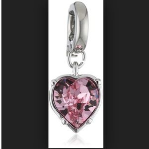 Swarovski Pink Heart Charm