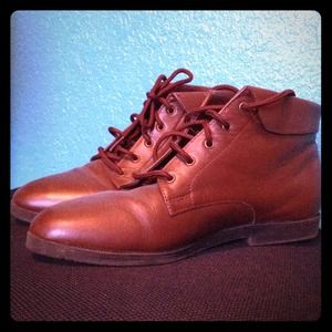 Vintage leather ankle boots
