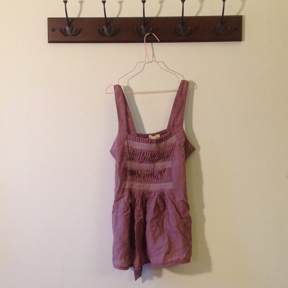 Sweet Purple Pleated Tank Top
