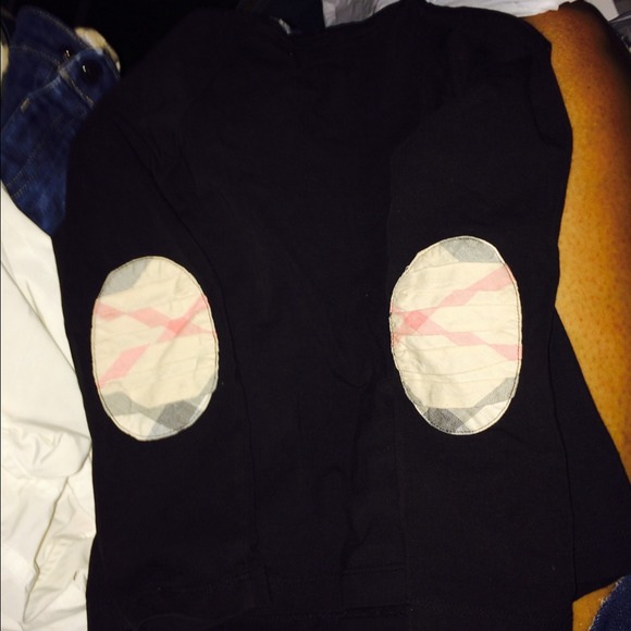 Little girls black burberry shirt