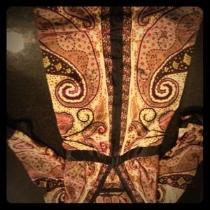 Silk, paisley maternity dress