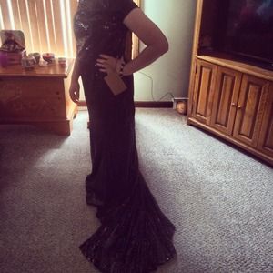 Formal/prom black sequence dress