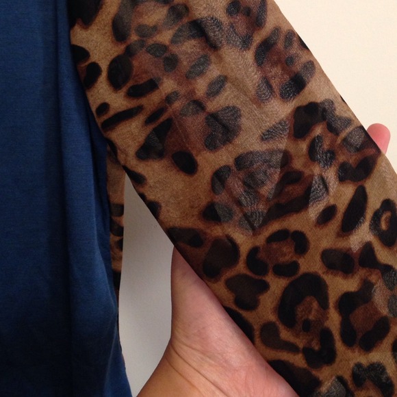 - sheer leopard blouse - - Picture 2 of 4
