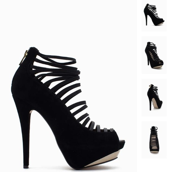 💋Black Baha Strappy Stilleto💋