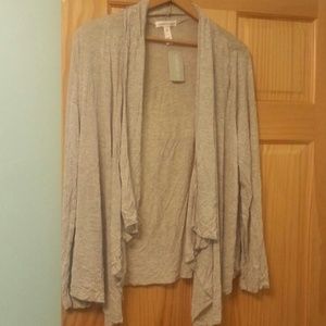 SOLD Light grey super sheer long sleep shrug