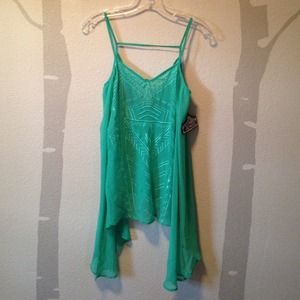 Angie woven strappy tank.