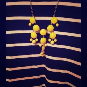 JCrew Navy and White Striped Dress.