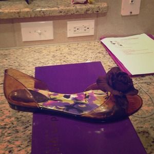Brown gummie sandals
