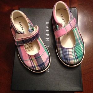 NWOT Ralph Lauren toddler checkered shoes
