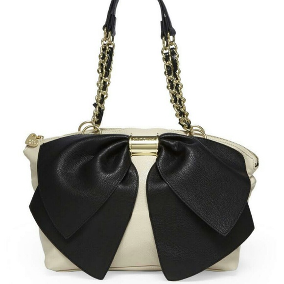 Stylish black & white Betsey Johnson purse