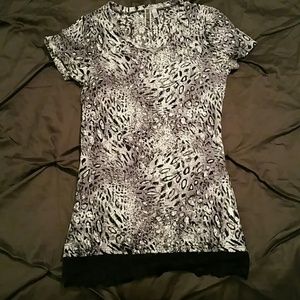 Buckle animal print, lace top