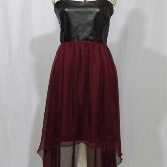 Dresses & Skirts - "SOLD"Black and burgundy dress.