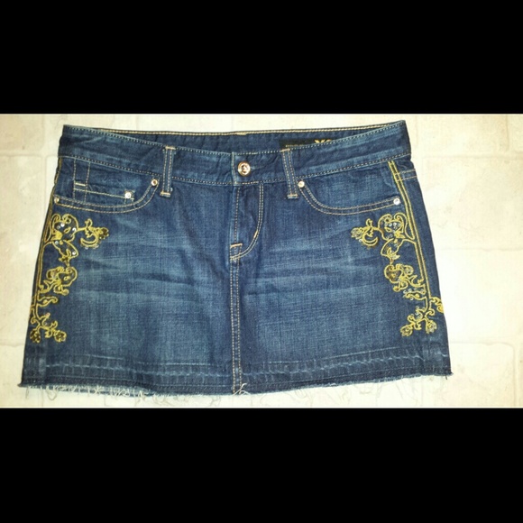 Express denim mini skirt