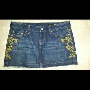 Express denim mini skirt