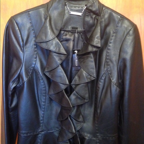 White House/ Black Market leather jacket