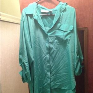 Green oversized shirt